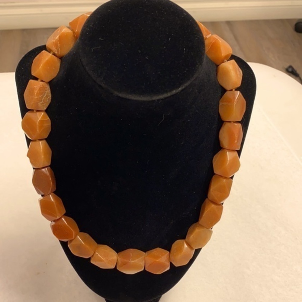 Beautiful 20” Necklace  Large Sandstone Agate Stones